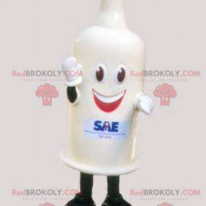 Giant white condom condom mascot - Redbrokoly.com
