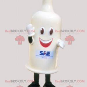 Mascote gigante do preservativo branco - Redbrokoly.com