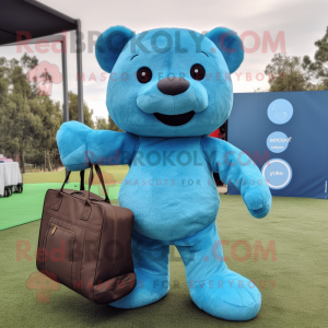 Cyanfarbener Teddybär...