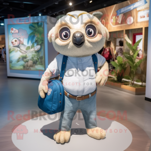 White Sloth maskot kostume...