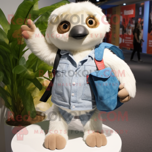 White Sloth mascotte...