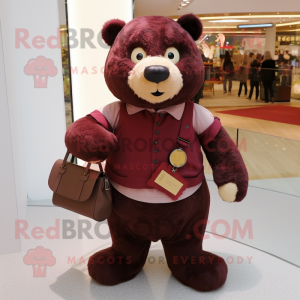 Maroon Bear mascotte...