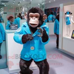 Cyan Chimpansee mascotte...