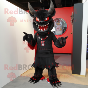 Black Devil maskot kostume...