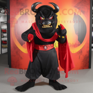 Black Devil maskot kostume...
