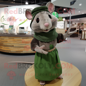 Olive Rat maskot kostume...