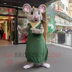 Olive Rat maskot drakt...