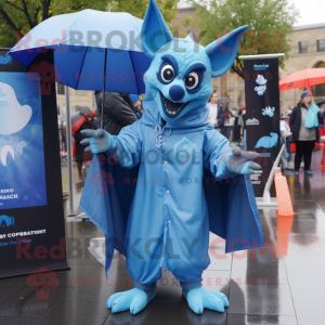 Blå Gargoyle maskot kostume...