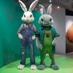 Green Wild Rabbit mascotte...