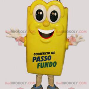 Mascotte de sac commercial jaune géant et jovial -