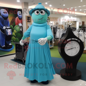 Cyan Golf Bag maskot...