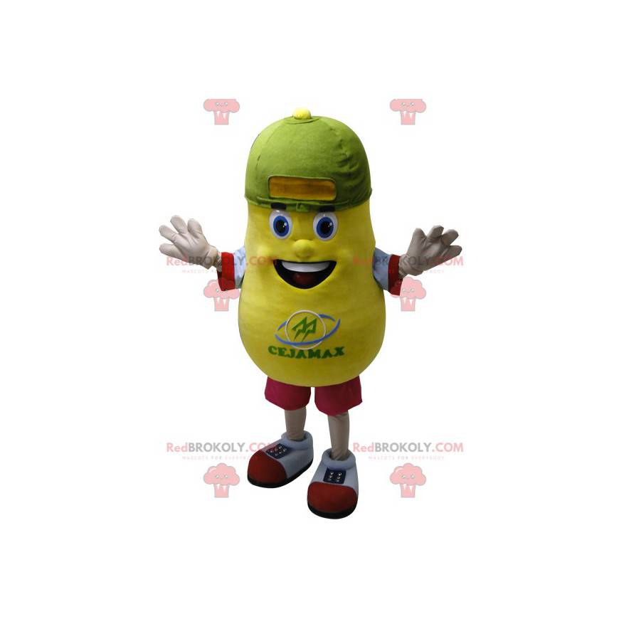 Mascotte de patate jaune géante. Mascotte de pomme de terre -