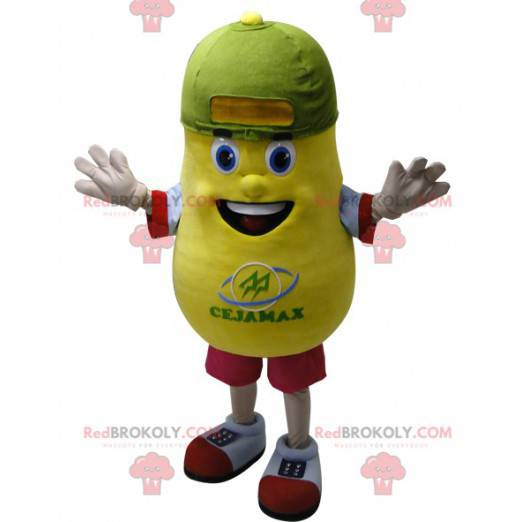 Mascote gigante da batata amarela. Mascote da batata -