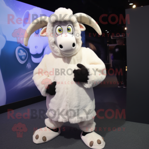 White Ram mascotte kostuum...