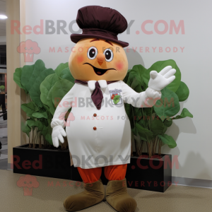 nan Beet mascot costume character dressed with a Dress Pants and Gloves