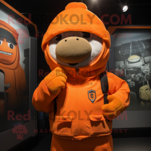 Orange Army Soldier maskot...