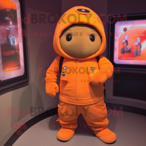 Orange Army Soldier maskot...