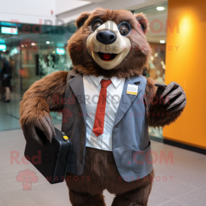 Brown Sloth Bear mascotte...