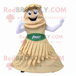 Tan Pesto Pasta maskot...