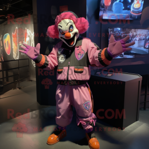 Pink Evil Clown mascotte...