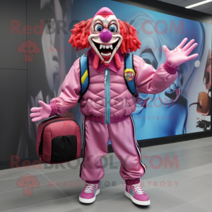 Pink Evil Clown mascotte...