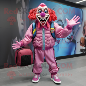 Rosa Evil Clown maskot...