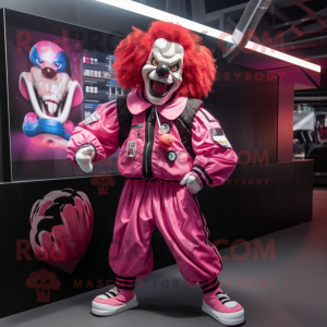 Pink Evil Clown mascotte...