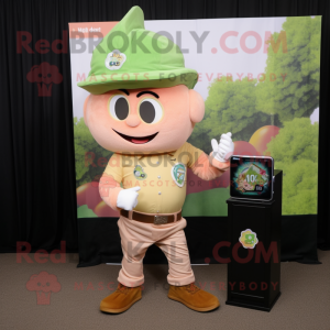 Peach Leprechaun Hat maskot...
