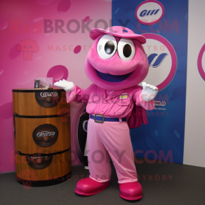 Pink Gyro maskot kostume...