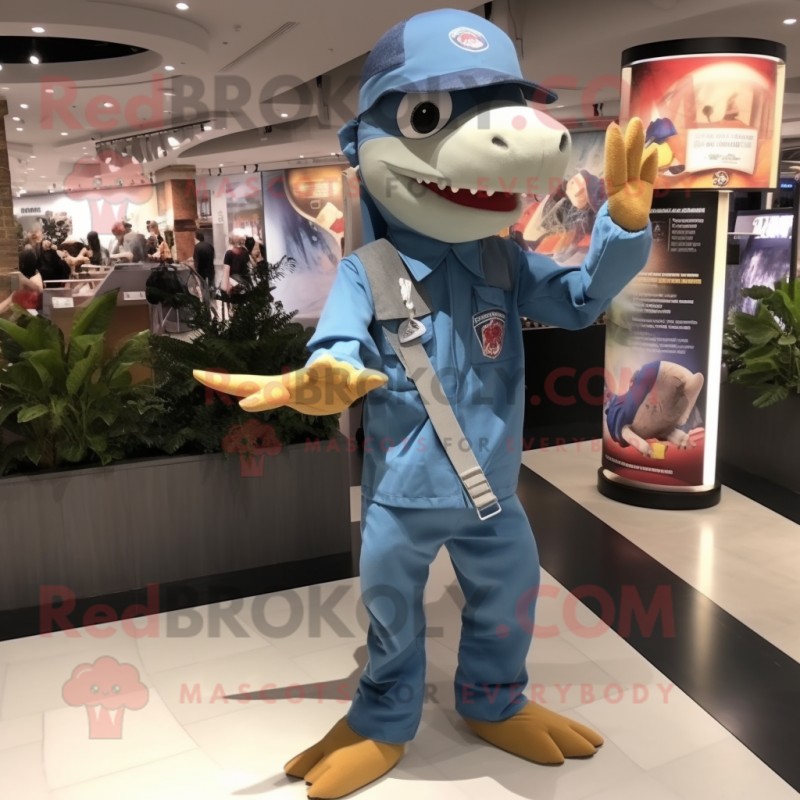 nan Dimorphodon mascot costume character dressed with a Flare Jeans and Berets nan Dimorphodon mascot costume character dressed with a Flare Jeans and Berets