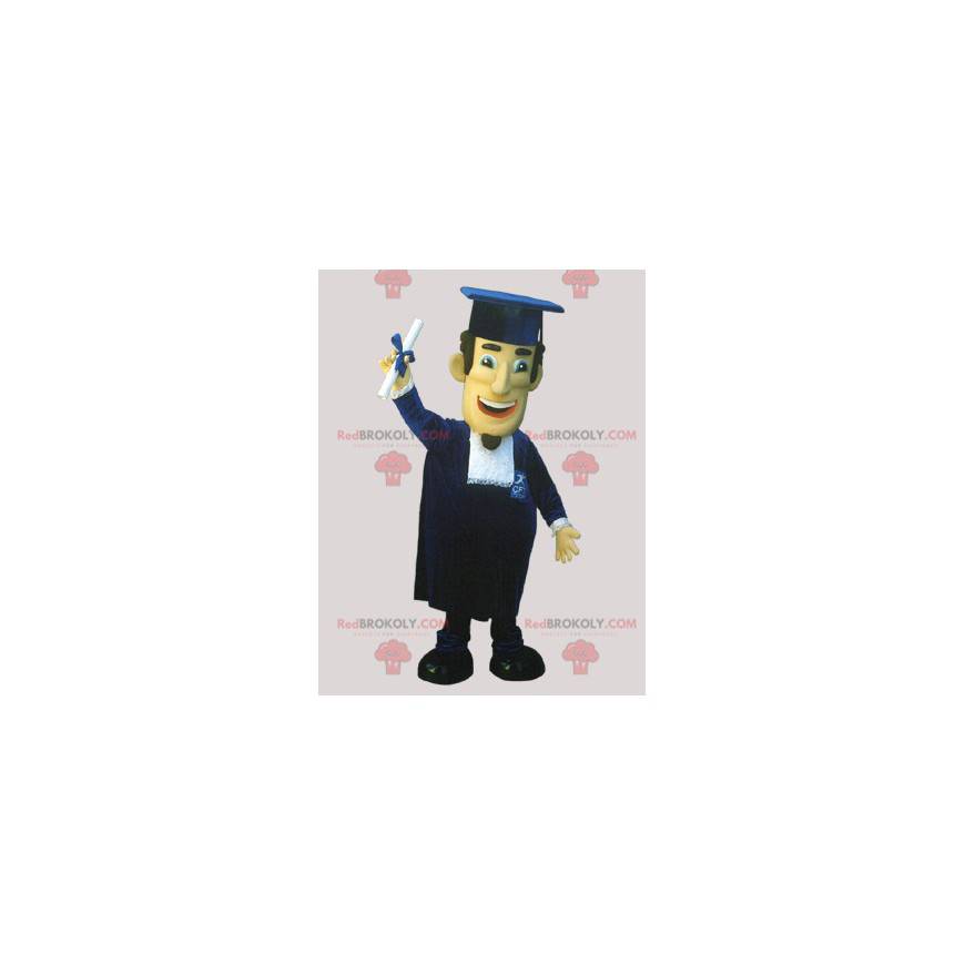 Young graduate mascot with a chef's hat and a toga - Young graduate mascot with a chef's hat and a toga -