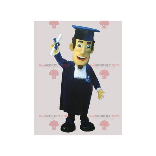 Young graduate mascot with a chef's hat and a toga -