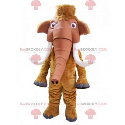 Brun mammutmaskot med stora betar - Redbrokoly.com
