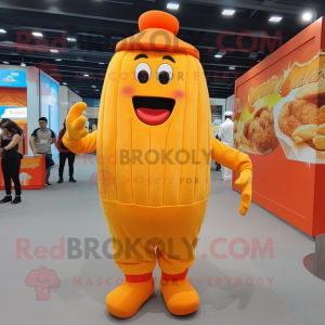 Orange pommes frites maskot...