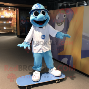 Blauer Skateboard...