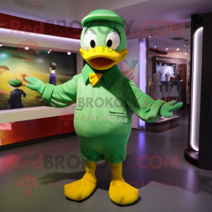 Green Duck mascotte kostuum...