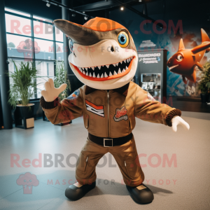 Rust Shark maskot kostym...