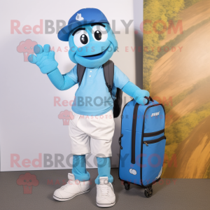 Sky Blue Skateboard maskot...