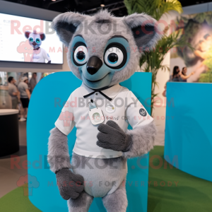 Grå Lemur maskot kostym...