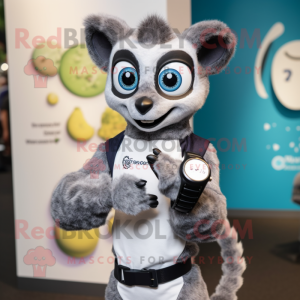 Grå Lemur maskot kostume...