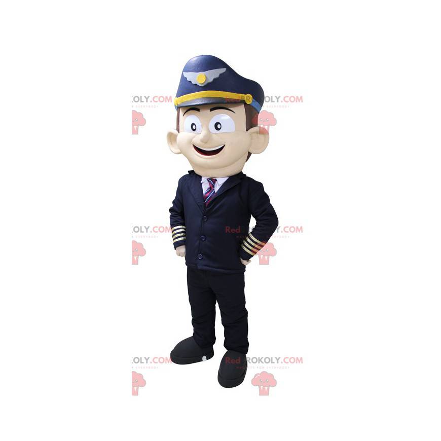 Flugzeugpilot Maskottchen. Airline Pilot Maskottchen -
