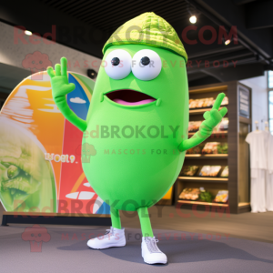 Lime Green Rädisa maskot...