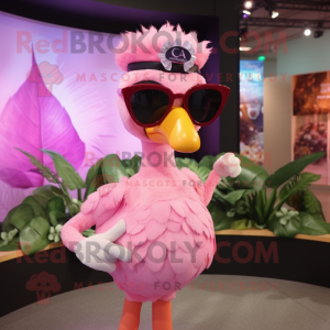 Pink Swan maskot kostume...