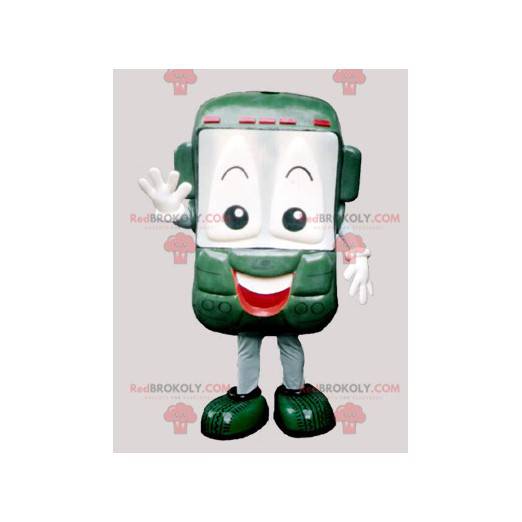 Mascote verde e sorridente do celular - Redbrokoly.com