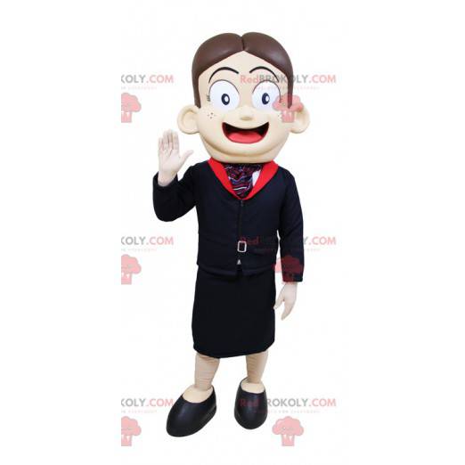 Very smiling stewardess mascot - Redbrokoly.com