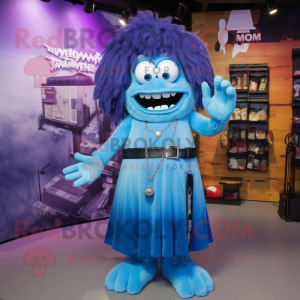 Blauw Frankenstein mascotte...