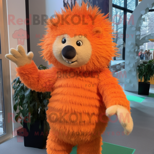 Orange Porcupine maskot...