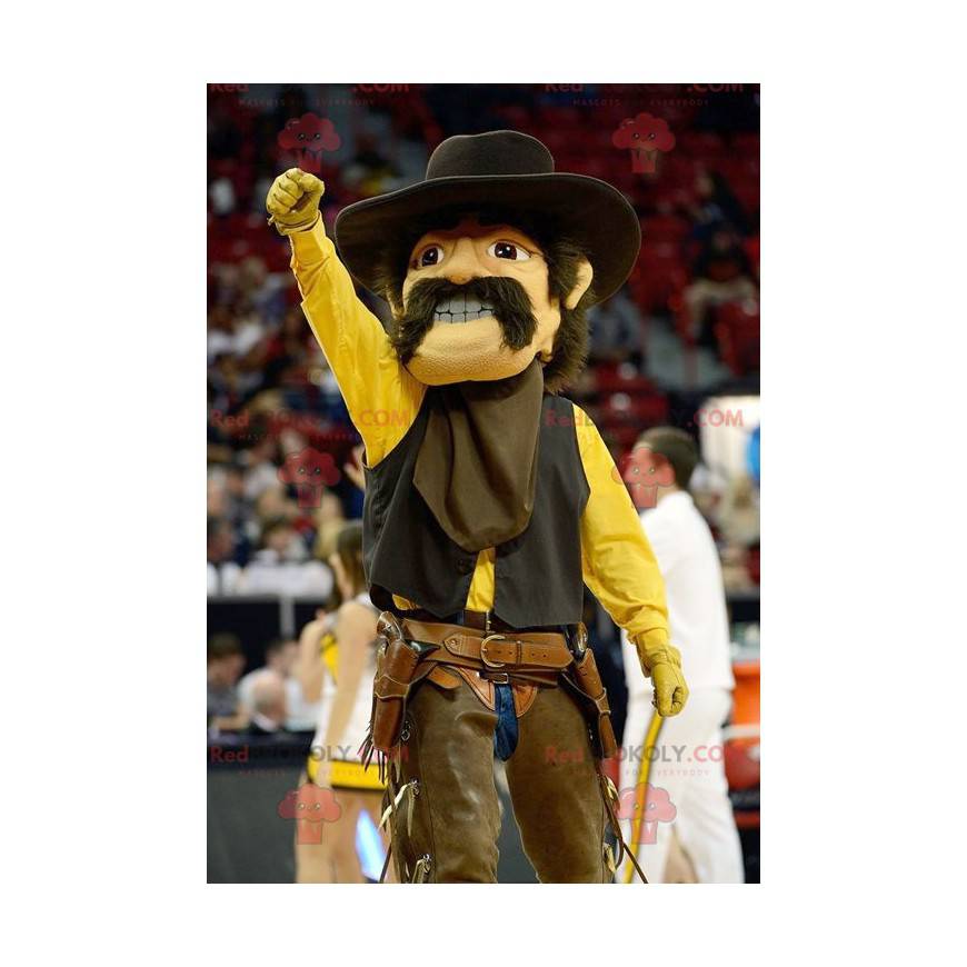 Mustached cowboy mascotte - Redbrokoly.com
