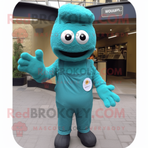 Blågrøn Falafel maskot...