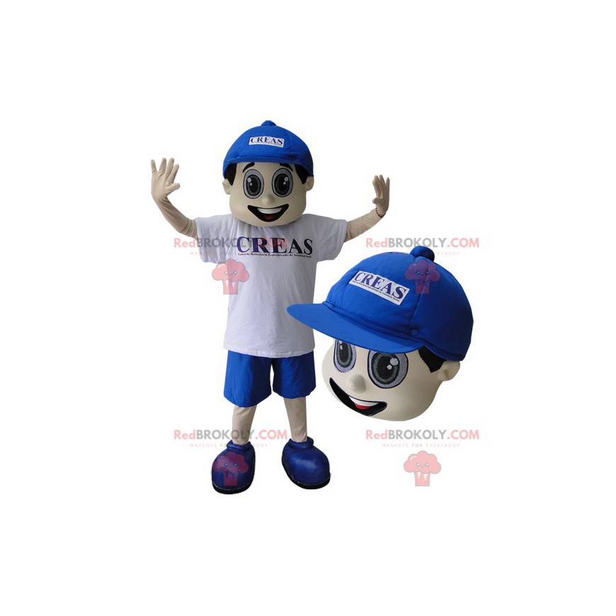 Mascote adolescente sorridente com boné - Redbrokoly.com